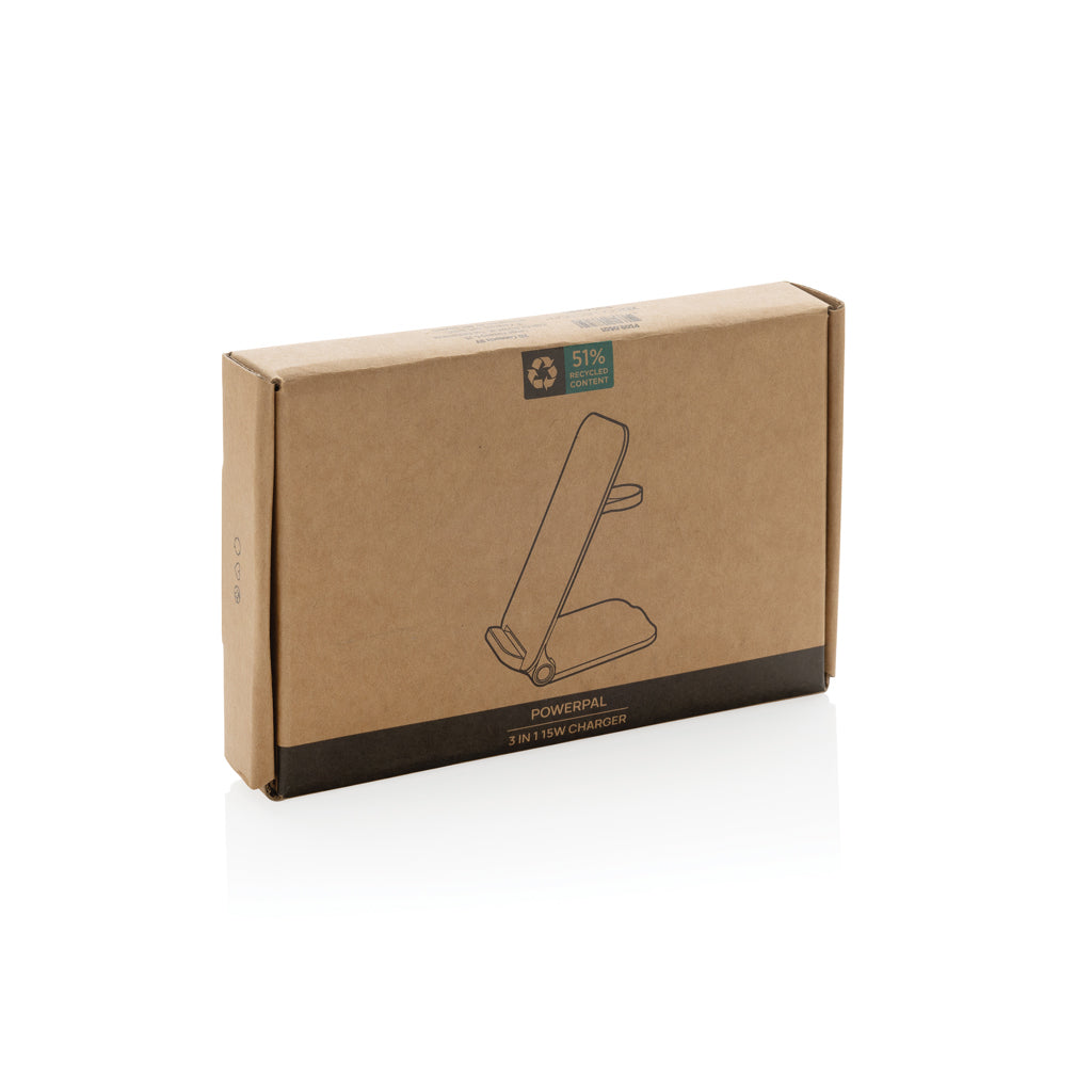 Powerpal 3 in 1 RCS recycled plastic 15W charger