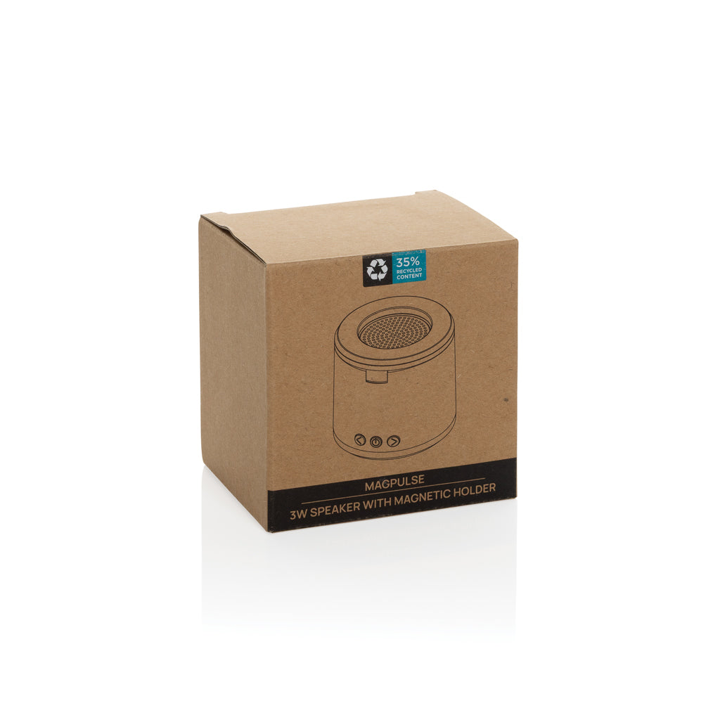 Magpulse RCS recycled plastic 3W speaker w/magnetic holder