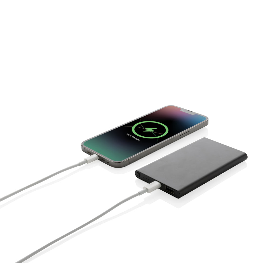 RCS recycled plastic/aluminium 4000mah powerbank with type C