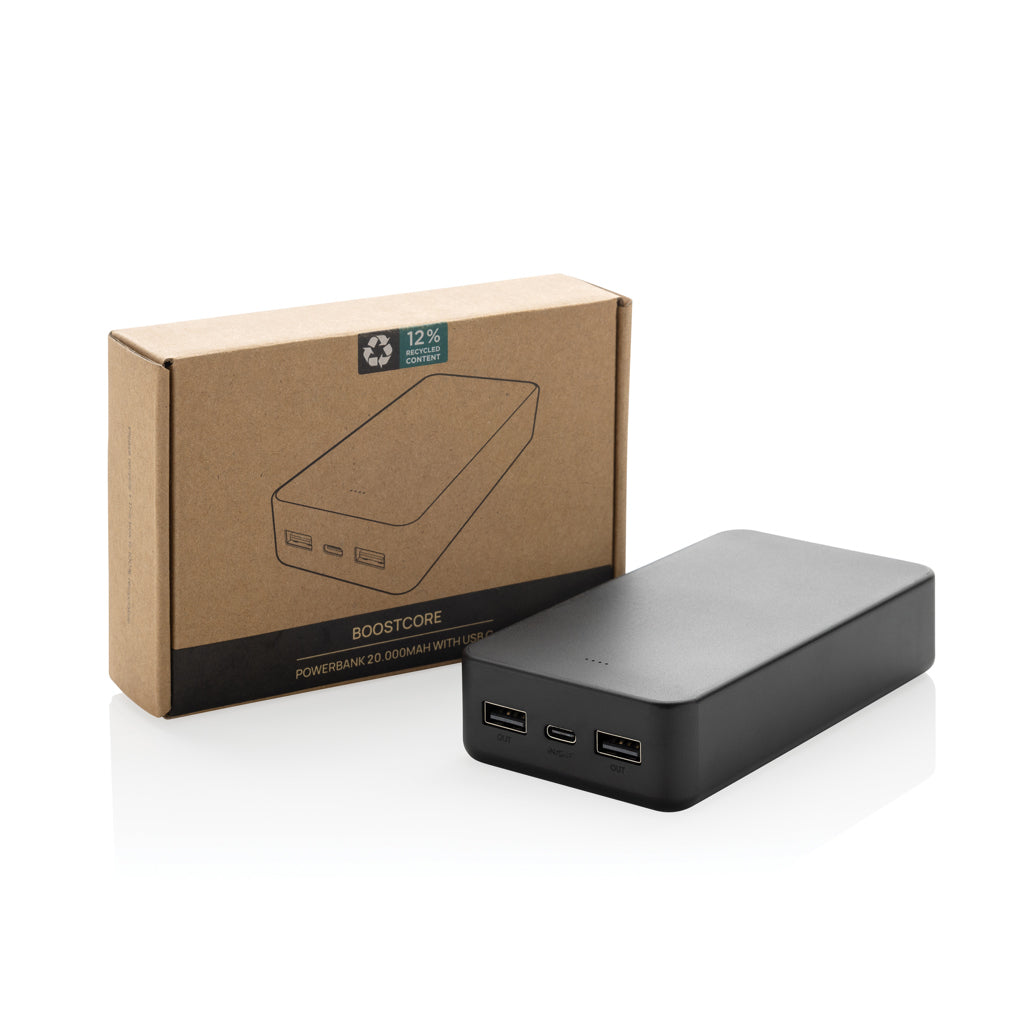 Boostcore RCS recycled plastic powerbank 20.000mAh USB C