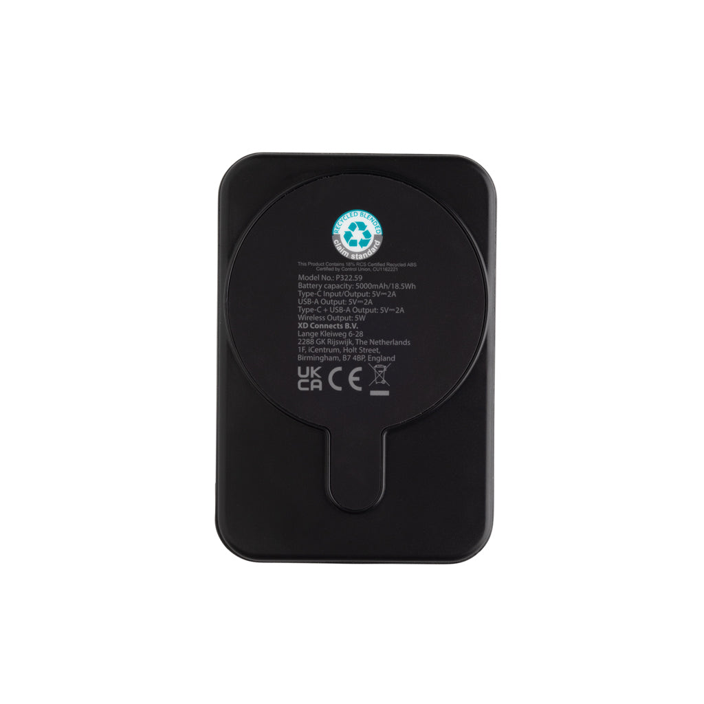 Stellar RCS recycled plastic 5000 mah 5W magnetic powerbank