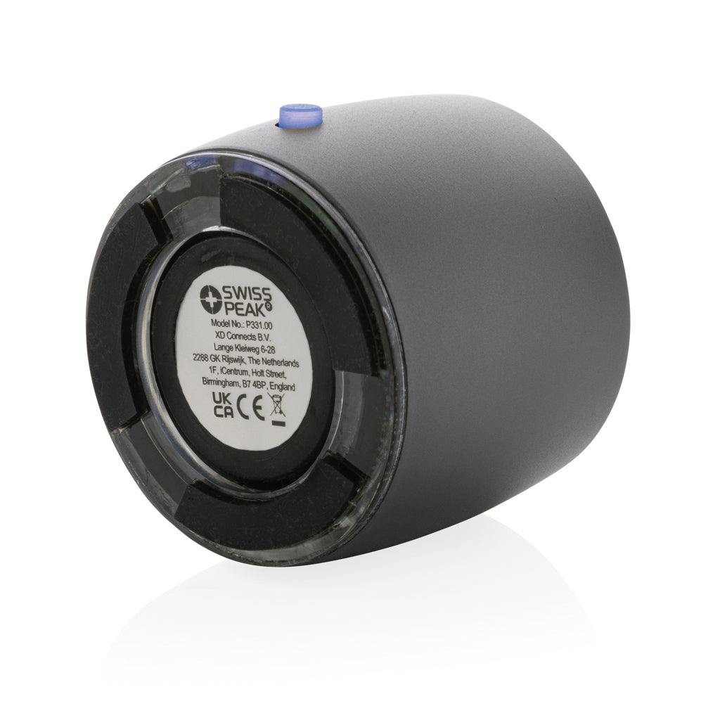 Swiss Peak RCS recycled aluminium 3W bass speaker