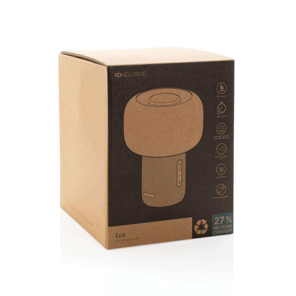 Lux RCS recycled plastic 10W speaker lamp