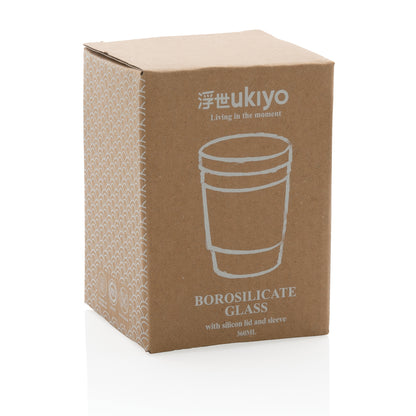 Ukiyo borosilicate glass with silicone lid and sleeve
