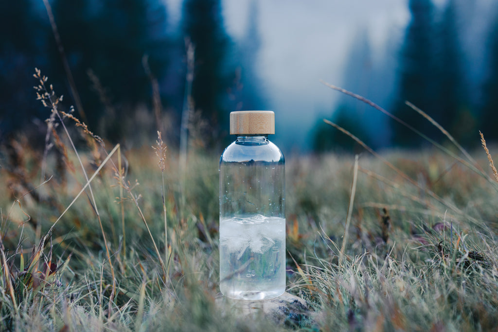 RCS RPET bottle with bamboo lid