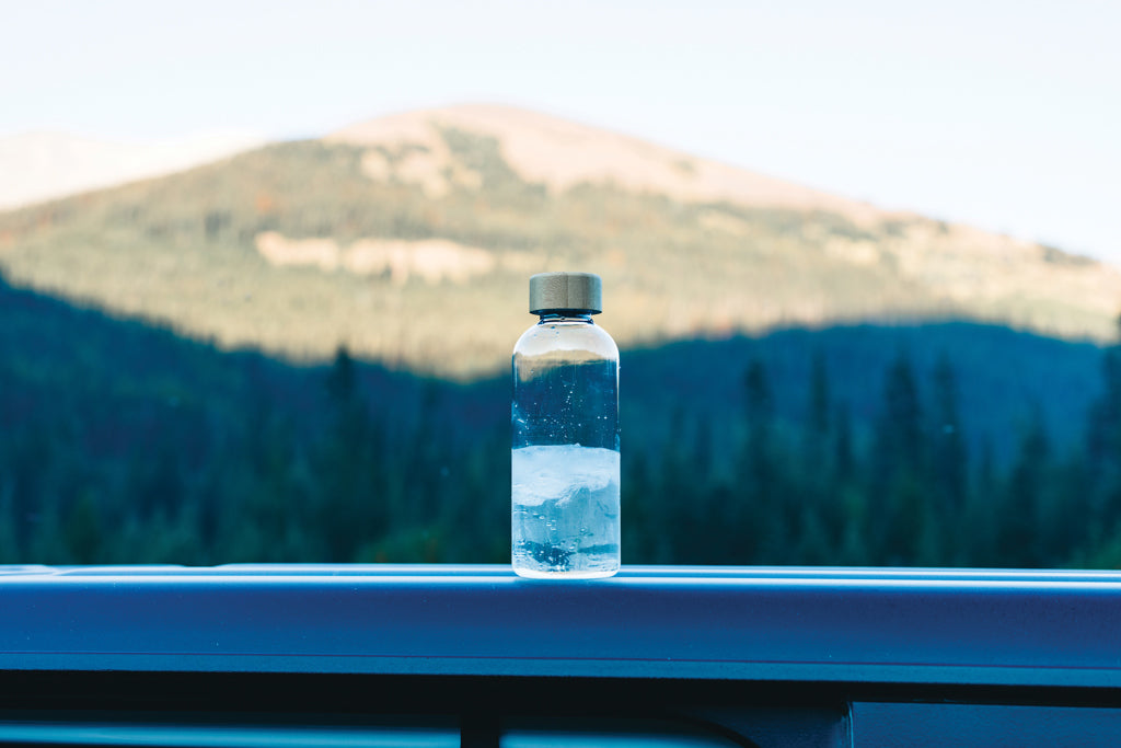 RCS RPET bottle with bamboo lid