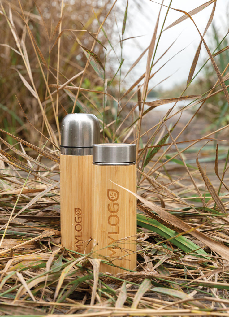Leak proof bamboo vacuum bottle