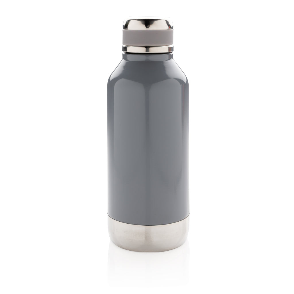 Leak proof vacuum bottle with logo plate