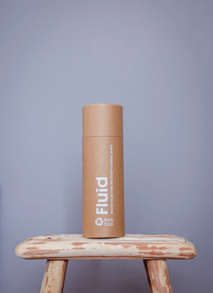 Fluid RCS certified recycled steel water bottle 600ml