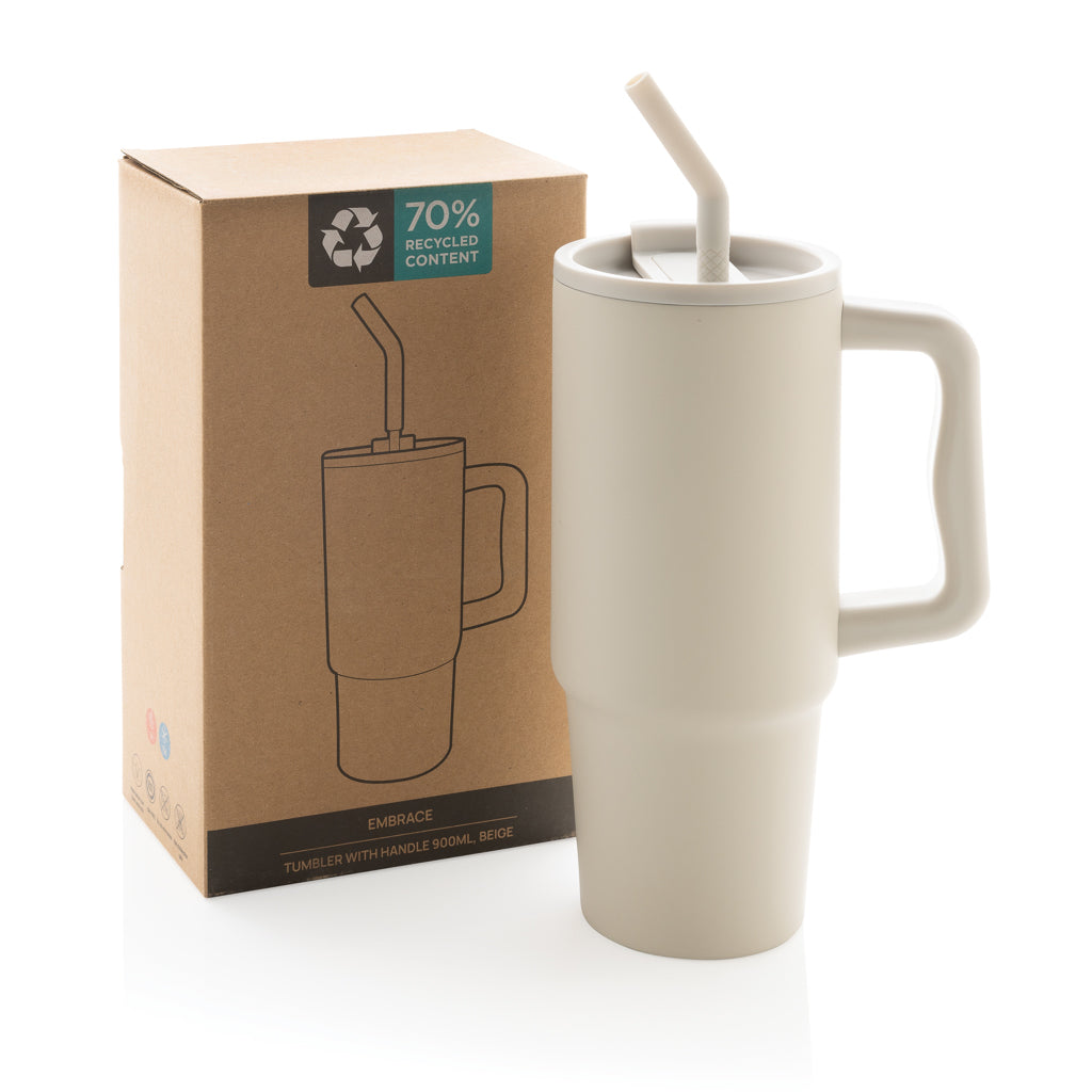 Embrace deluxe RCS recycled stainless steel tumbler 900ml
