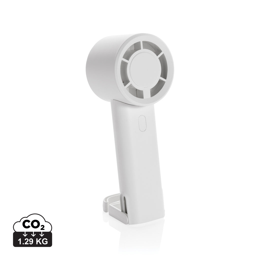 Twist RCS recycled plastic re-chargeable portable fan
