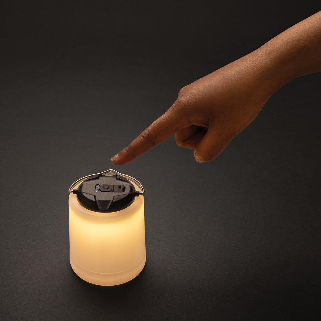 Limio RCS recycled plastic portable re-chargeable table lamp