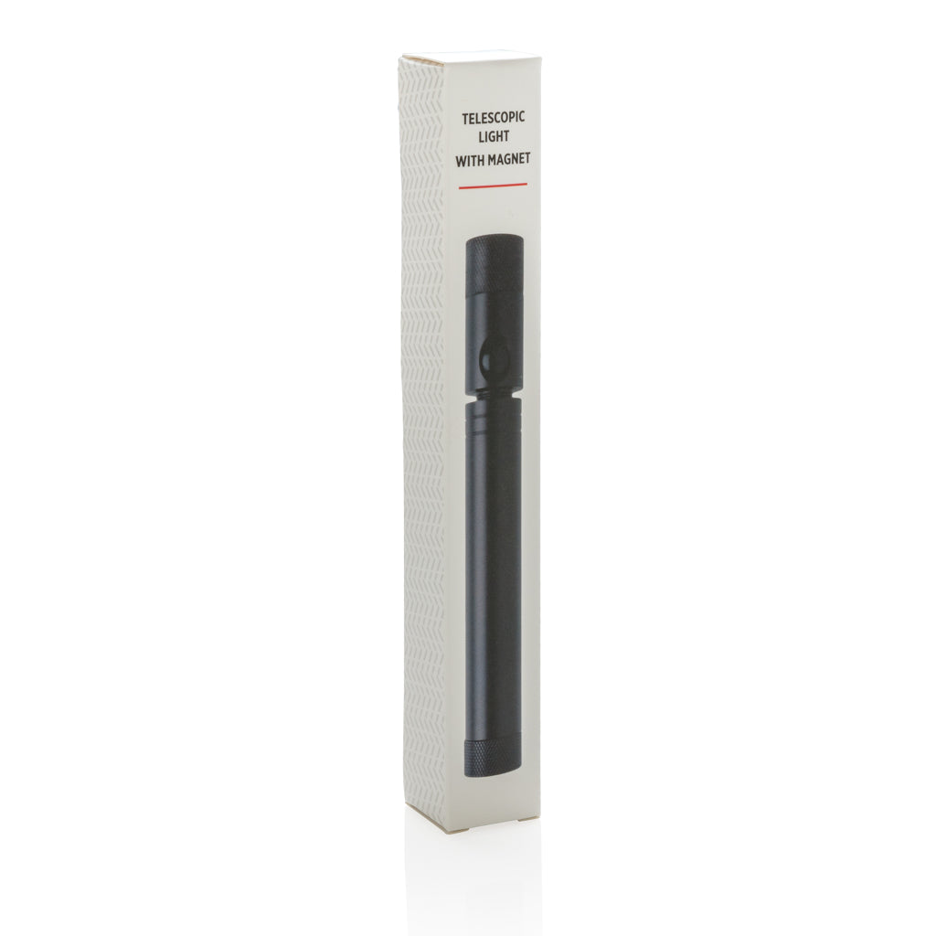Telescopic light with magnet