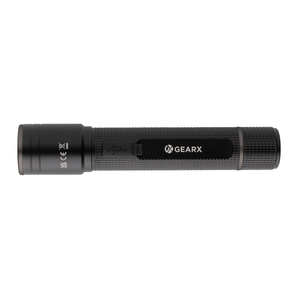 Gear X RCS recycled aluminium USB-rechargeable torch