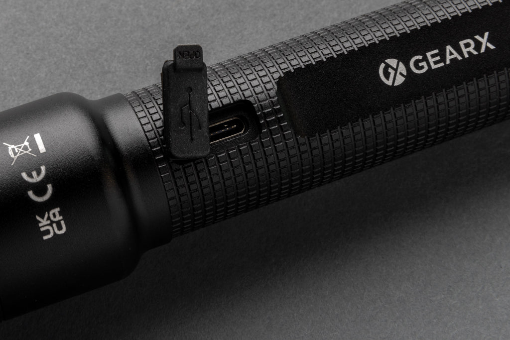 Gear X RCS recycled aluminium USB-rechargeable torch large