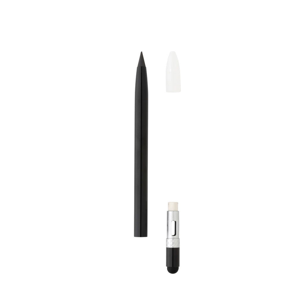 Aluminium inkless pen with eraser