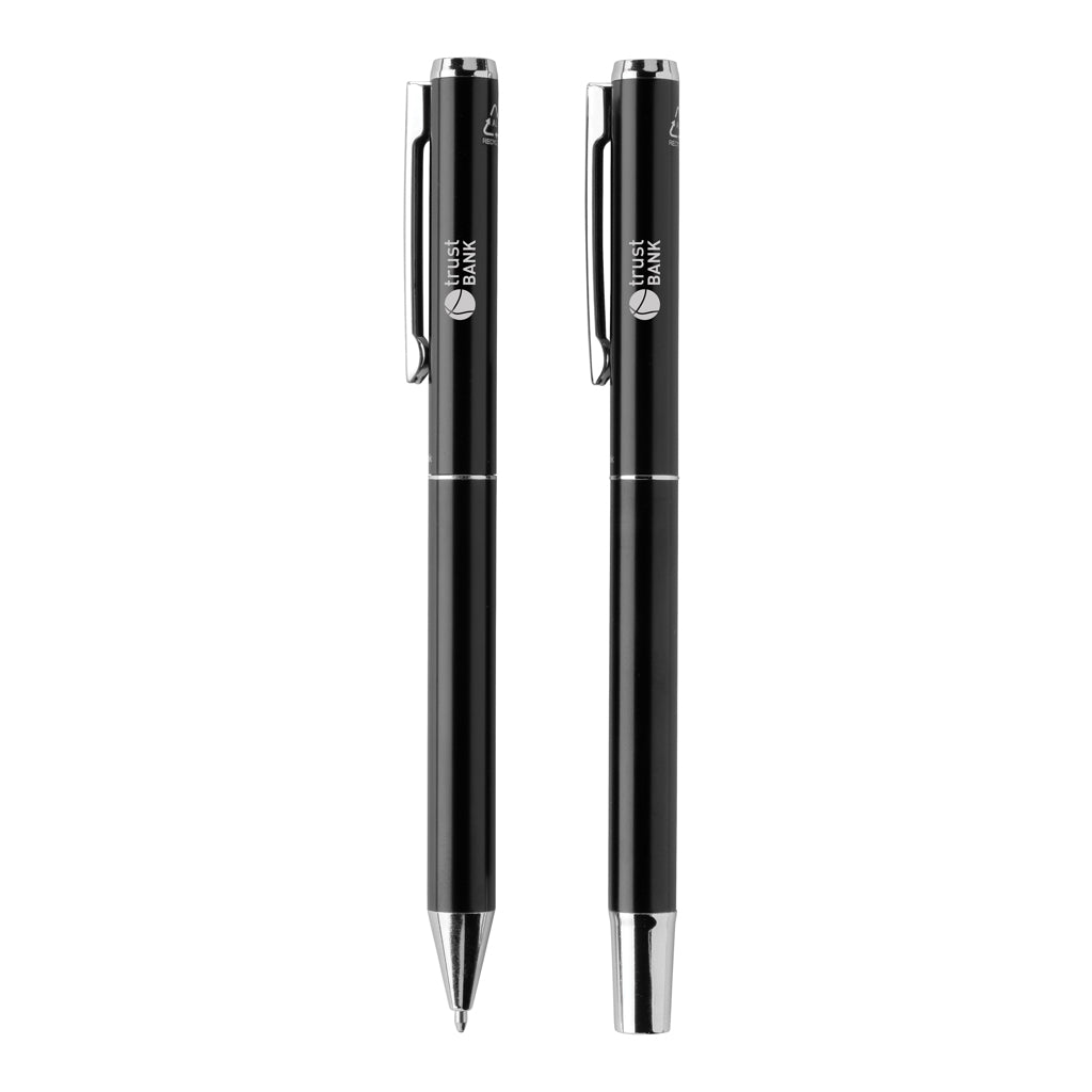 Swiss Peak Cedar RCS certified recycled aluminium pen set