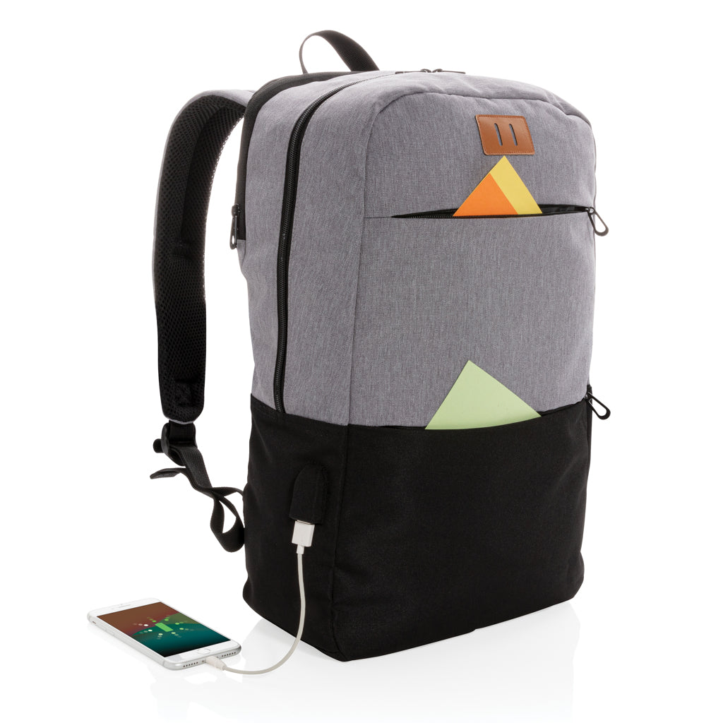 Modern 15.6' USB & RFID laptop backpack PVC free
