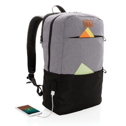Modern 15.6' USB & RFID laptop backpack PVC free