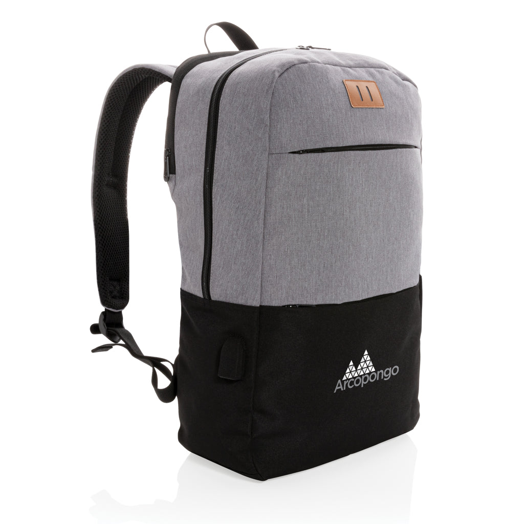 Modern 15.6' USB & RFID laptop backpack PVC free