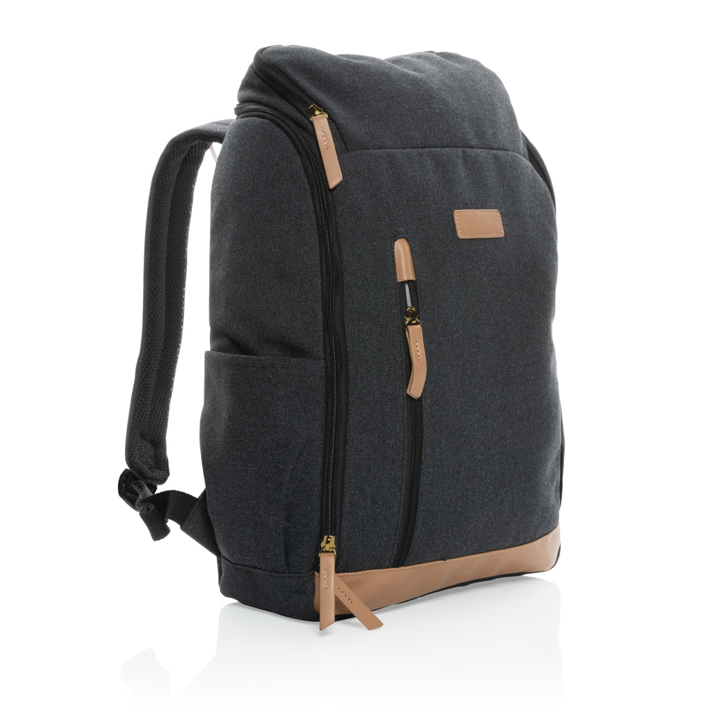 Impact AWARE™ 16 oz. recycled canvas 15' laptop backpack