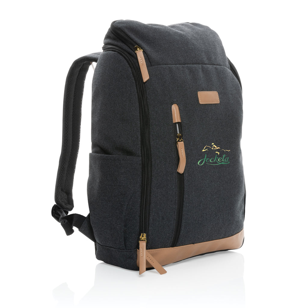 Impact AWARE™ 16 oz. recycled canvas 15' laptop backpack