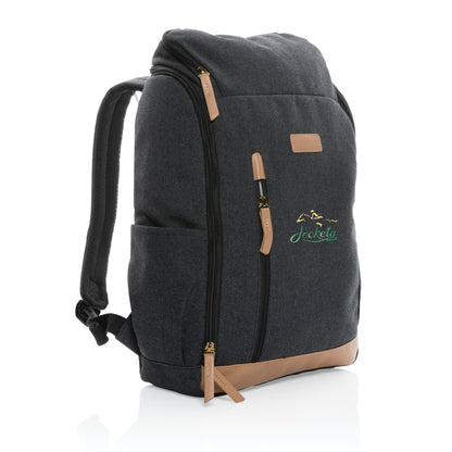 Impact AWARE™ 16 oz. recycled canvas 15' laptop backpack