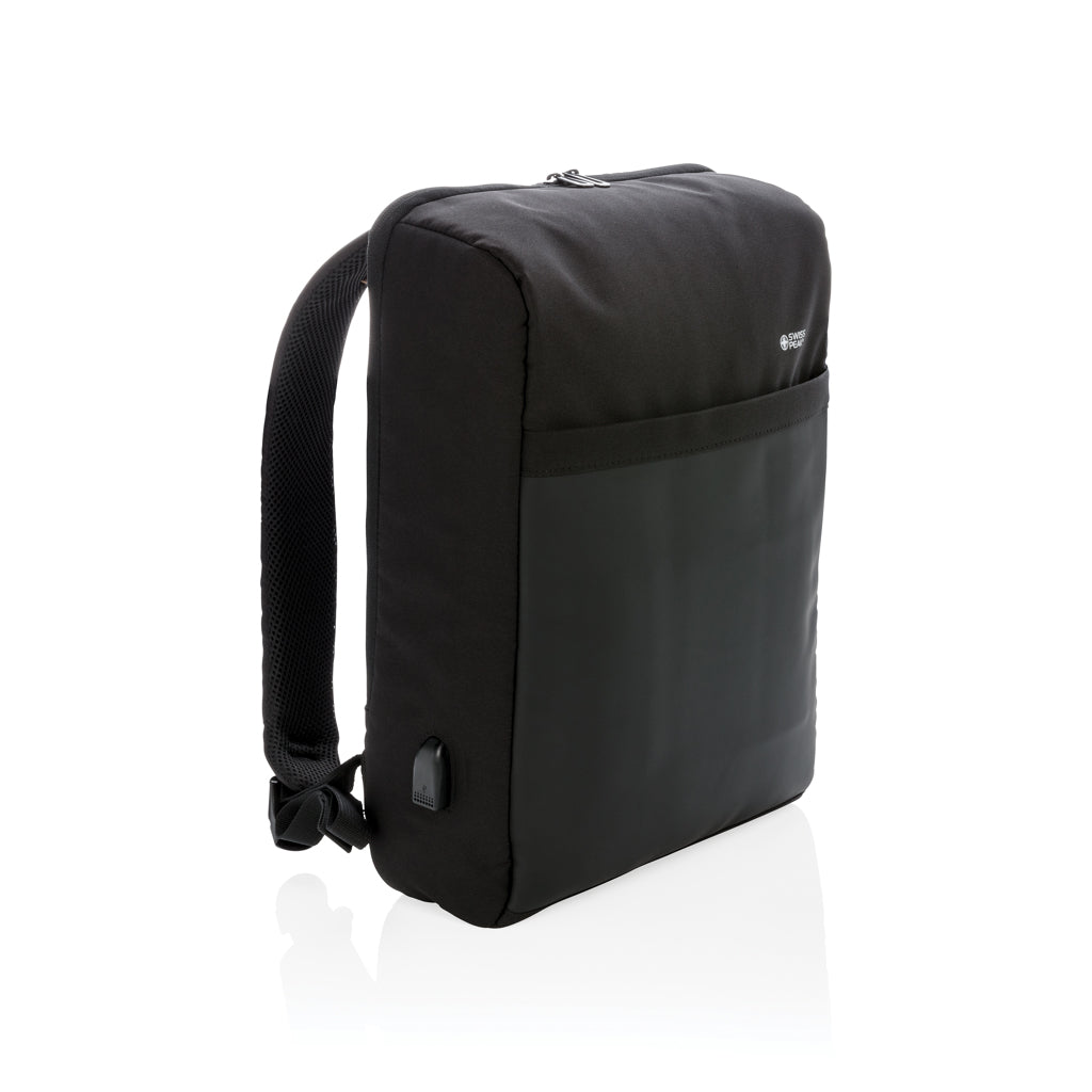 Swiss Peak 15' anti-theft RFID & USB backpack PVC free