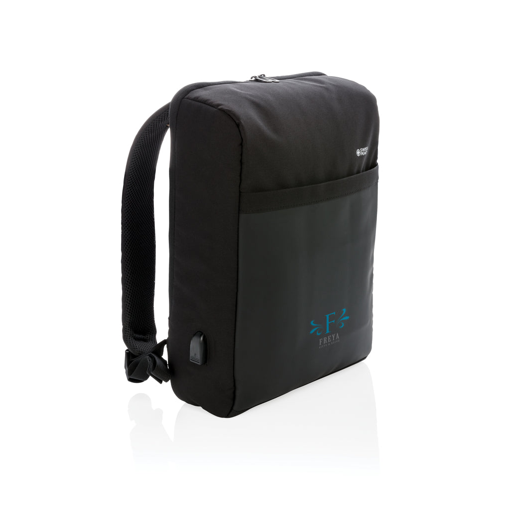 Swiss Peak 15' anti-theft RFID & USB backpack PVC free