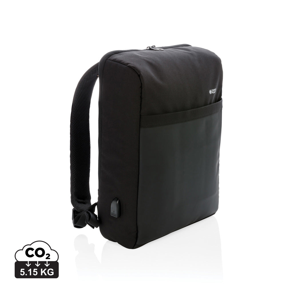 Swiss Peak 15' anti-theft RFID & USB backpack PVC free