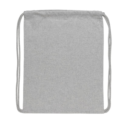 Impact AWARE™ recycled cotton drawstring backpack 145g