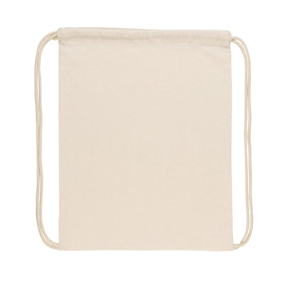 Impact AWARE™ recycled cotton drawstring backpack 145g