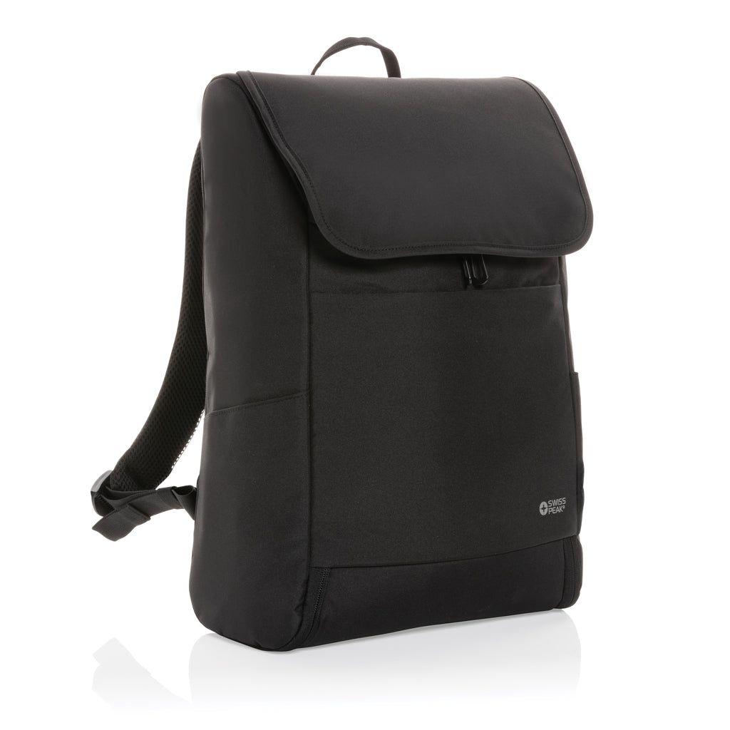 Swiss Peak Fern AWARE™ RPET all over zipper 15.6' backpack