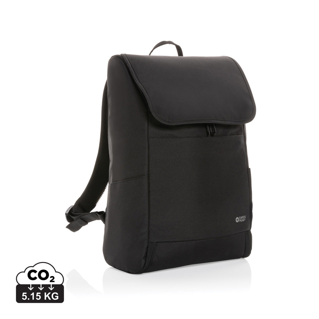 Swiss Peak Fern AWARE™ RPET all over zipper 15.6' backpack