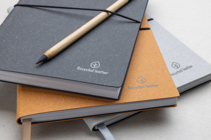 A5 GRS recycled leather notebook