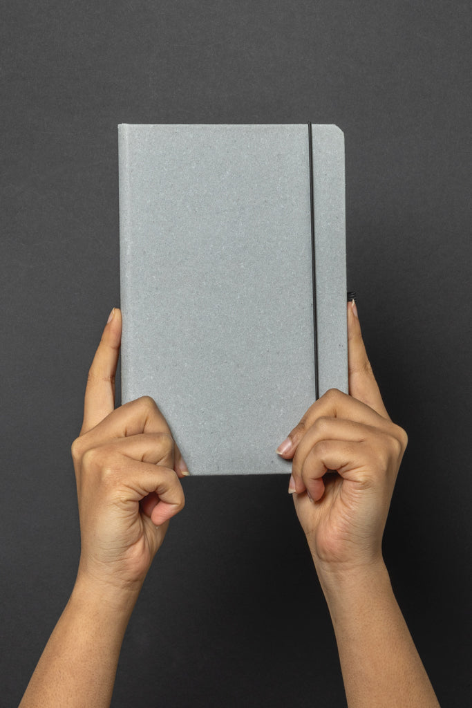 GRS Recycled leather hardcover notebook A5
