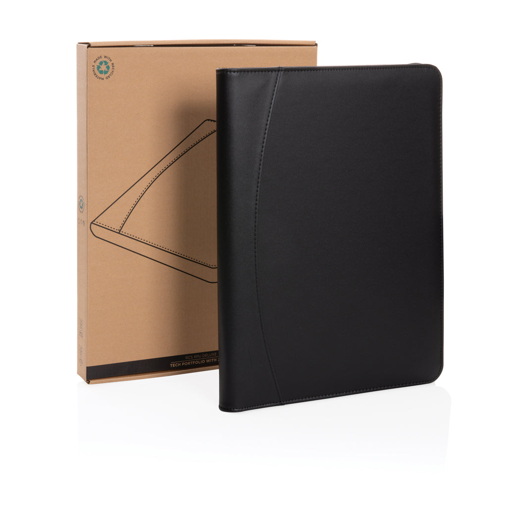 RCS rPU deluxe tech portfolio with zipper