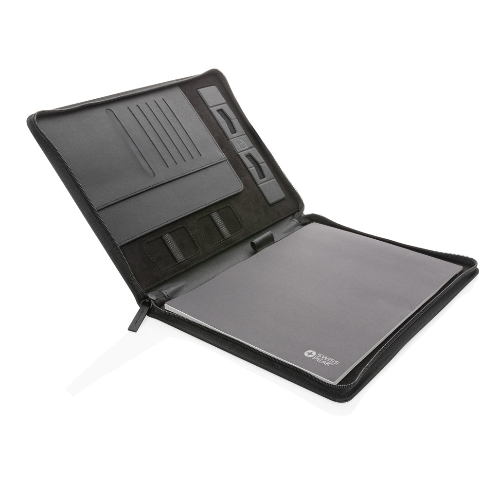 Swiss Peak Heritage RCS rPU A4 portfolio with zipper