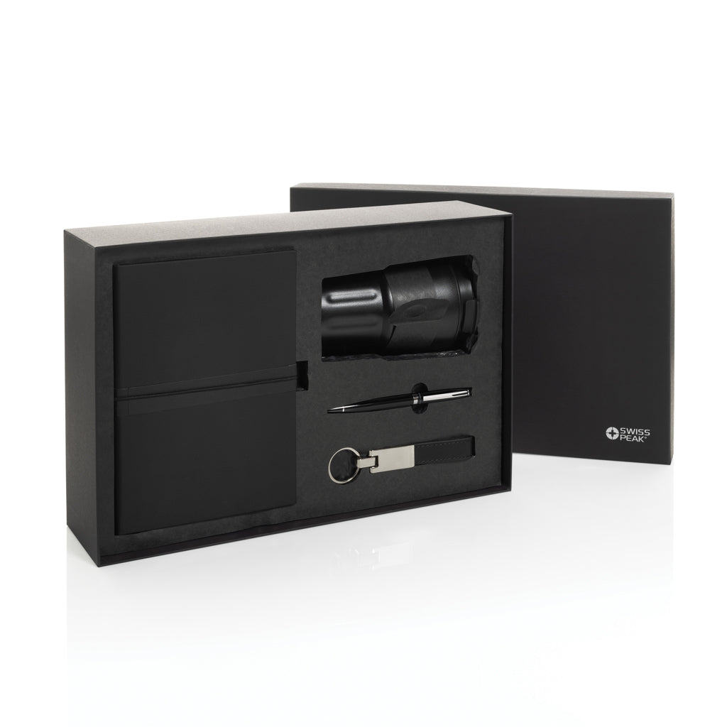 Swiss Peak RCS certified deluxe business gift set w/ tumbler