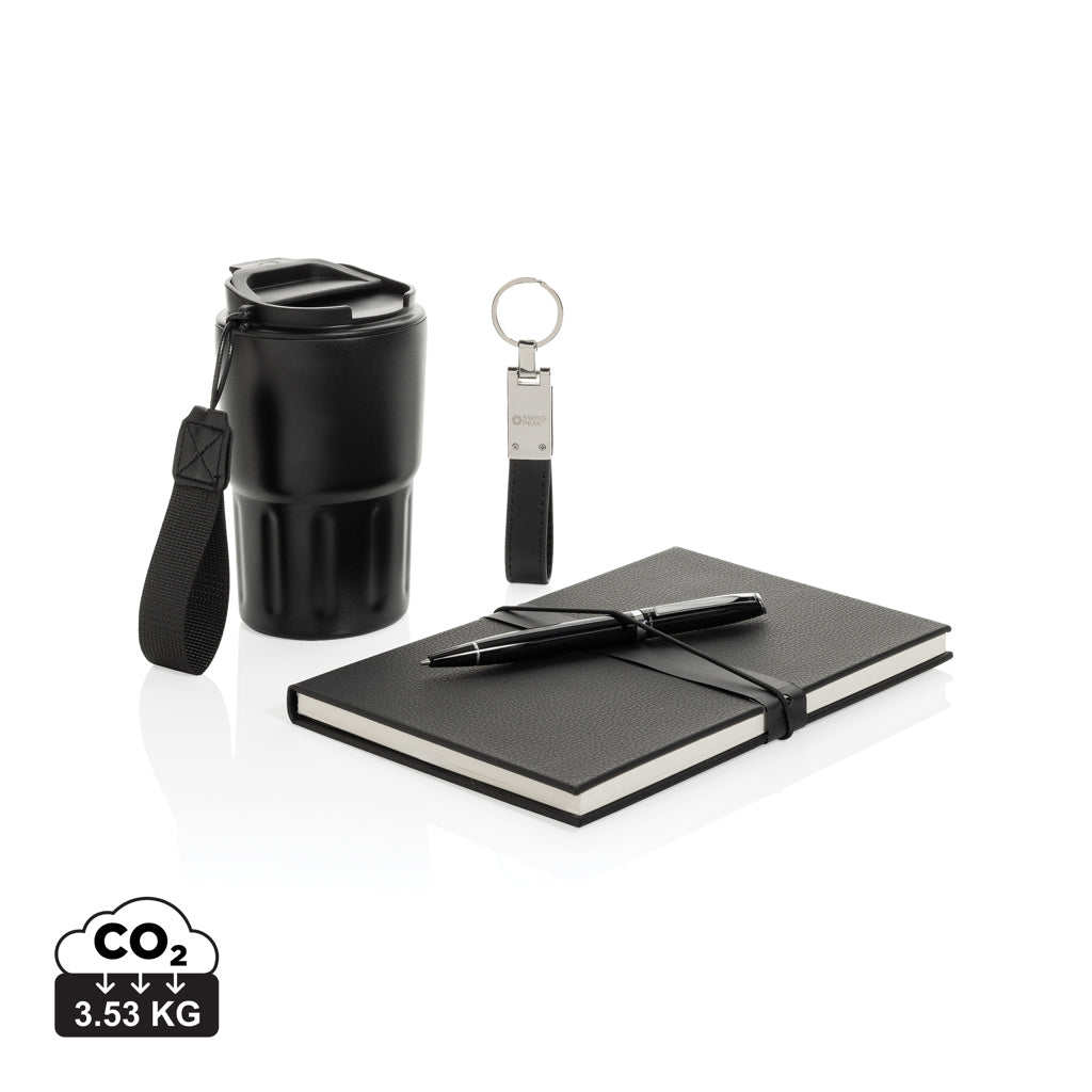 Swiss Peak RCS certified deluxe business gift set w/ tumbler