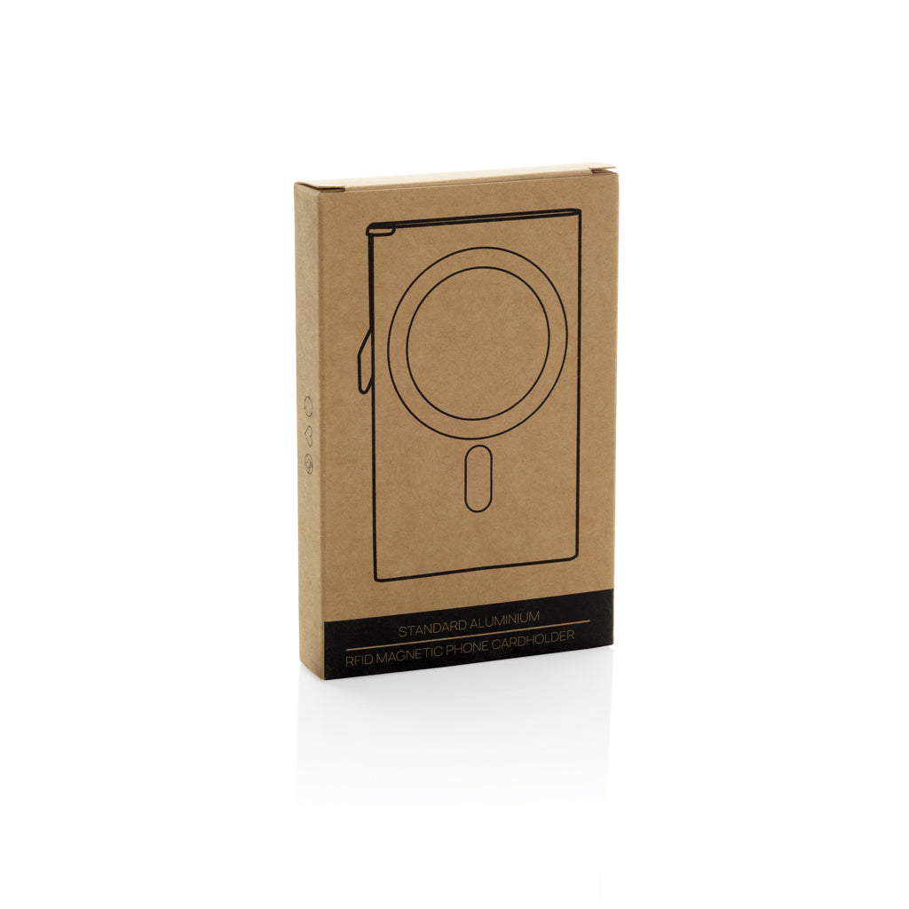 Standard aluminium RFID magnetic phone cardholder