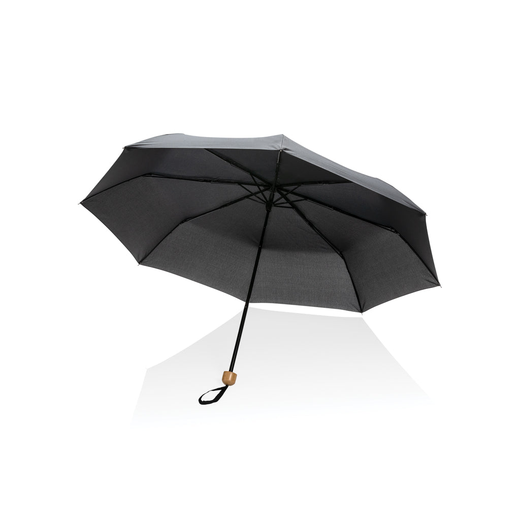 20.5' Impact AWARE™ RPET 190T Pongee bamboo mini umbrella