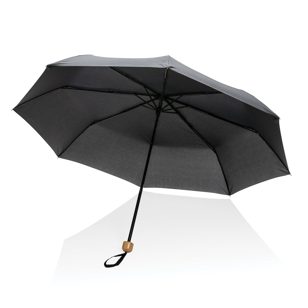 20.5' Impact AWARE™ RPET 190T Pongee bamboo mini umbrella
