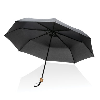 20.5' Impact AWARE™ RPET 190T Pongee bamboo mini umbrella