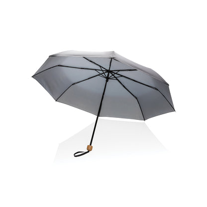 20.5' Impact AWARE™ RPET 190T Pongee bamboo mini umbrella