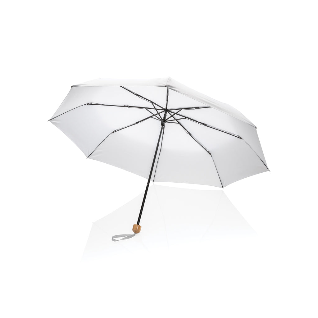 20.5' Impact AWARE™ RPET 190T Pongee bamboo mini umbrella