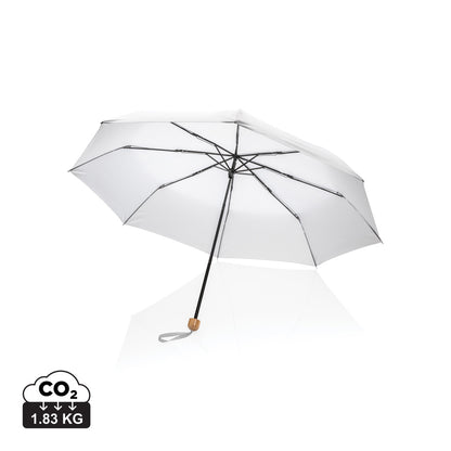 20.5' Impact AWARE™ RPET 190T Pongee bamboo mini umbrella