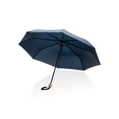 20.5' Impact AWARE™ RPET 190T Pongee bamboo mini umbrella