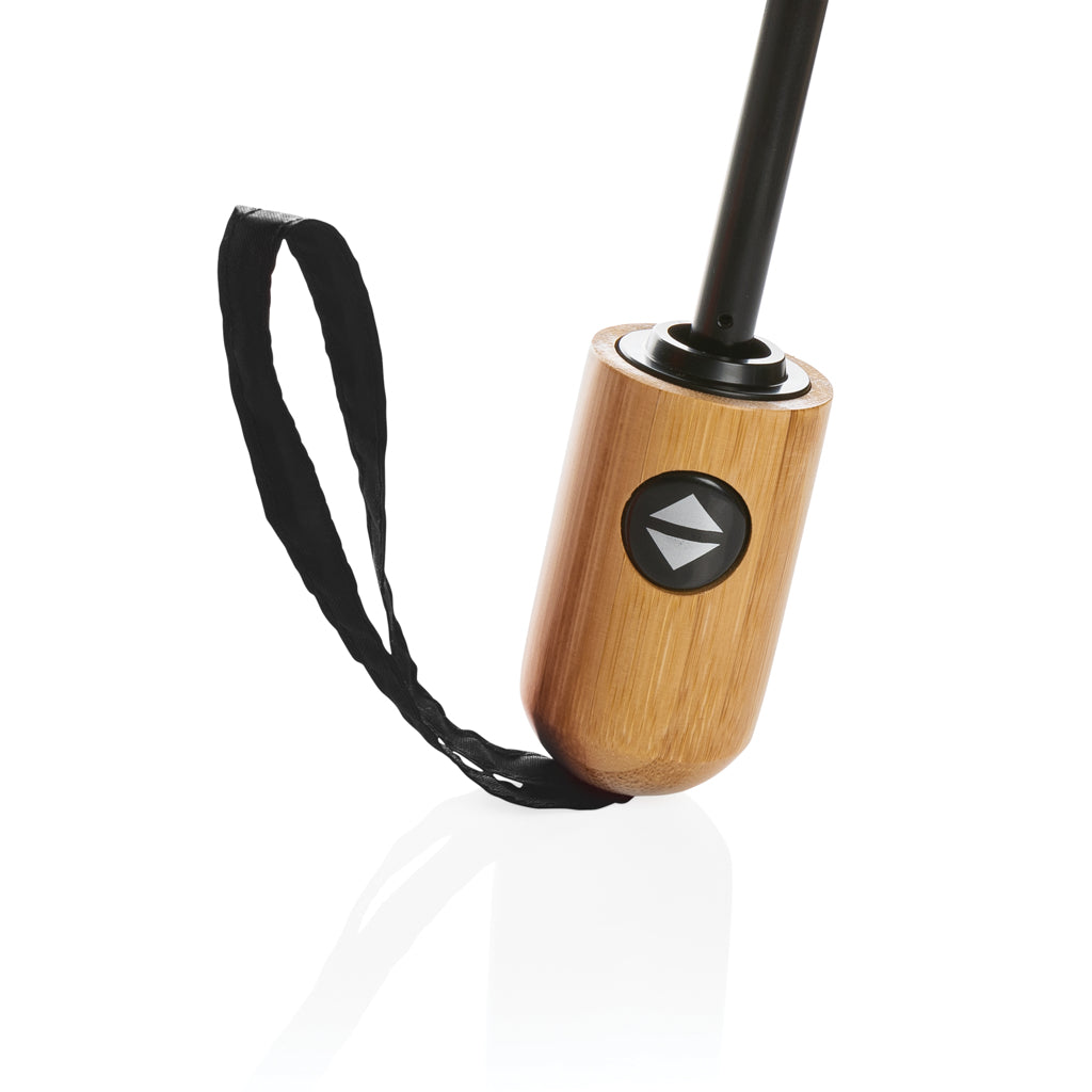 21' Impact AWARE™ RPET 190T bamboo auto open/close umbrella