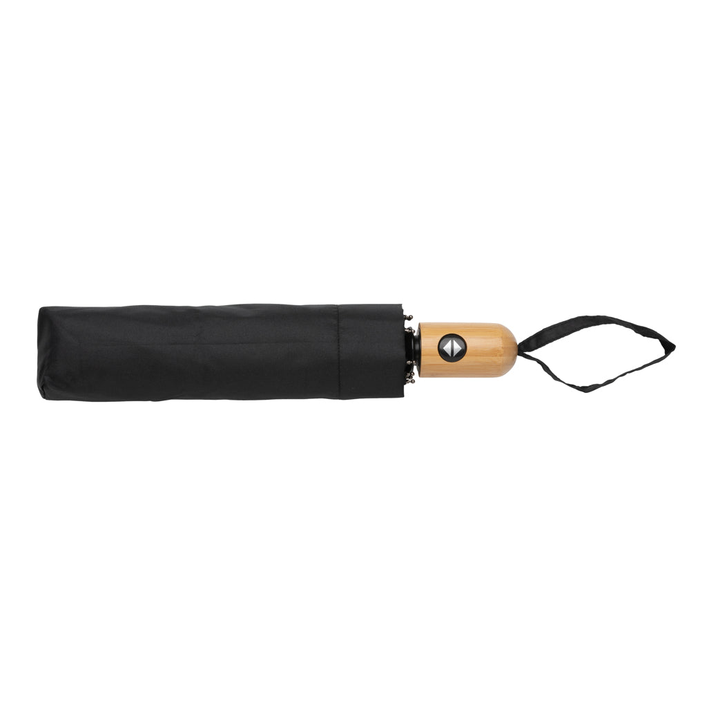 21' Impact AWARE™ RPET 190T bamboo auto open/close umbrella